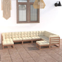 vidaXL 9-delige Loungeset massief grenenhout