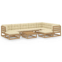 vidaXL 10-delige Loungeset massief grenenhout