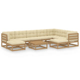 vidaXL 10-delige Loungeset massief grenenhout
