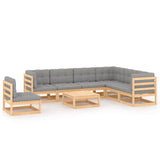 vidaXL 8-Piece Lounge Set Solid Pine Wood Honey Brown