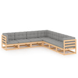vidaXL 7-Piece Lounge Set Solid Pine Wood
