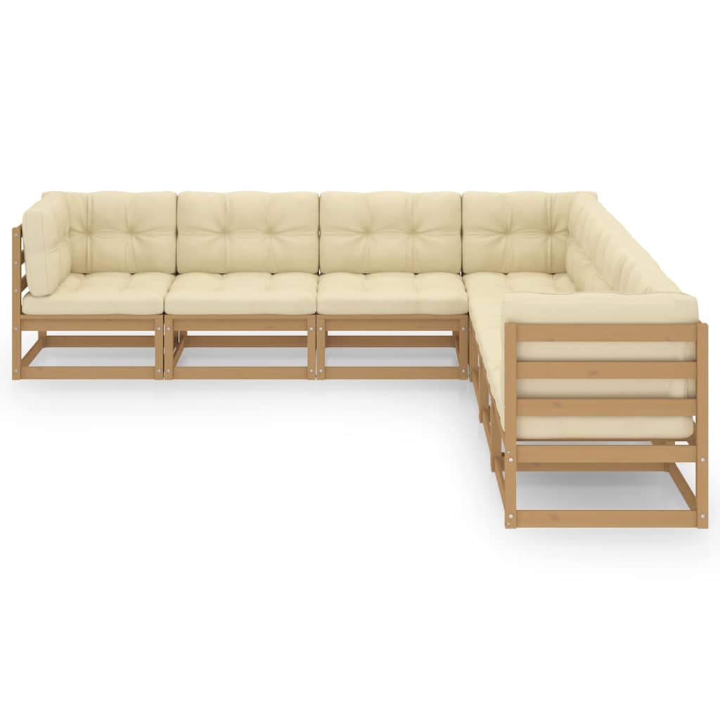 vidaXL 7-Piece Lounge Set Solid Pine Wood