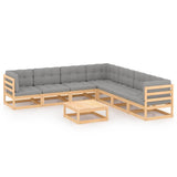 vidaXL 8-delige Loungeset massief grenenhout
