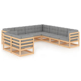 vidaXL 9-piece Lounge Set Solid Pine Wood