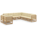 vidaXL 9-piece Lounge Set Solid Pine Wood