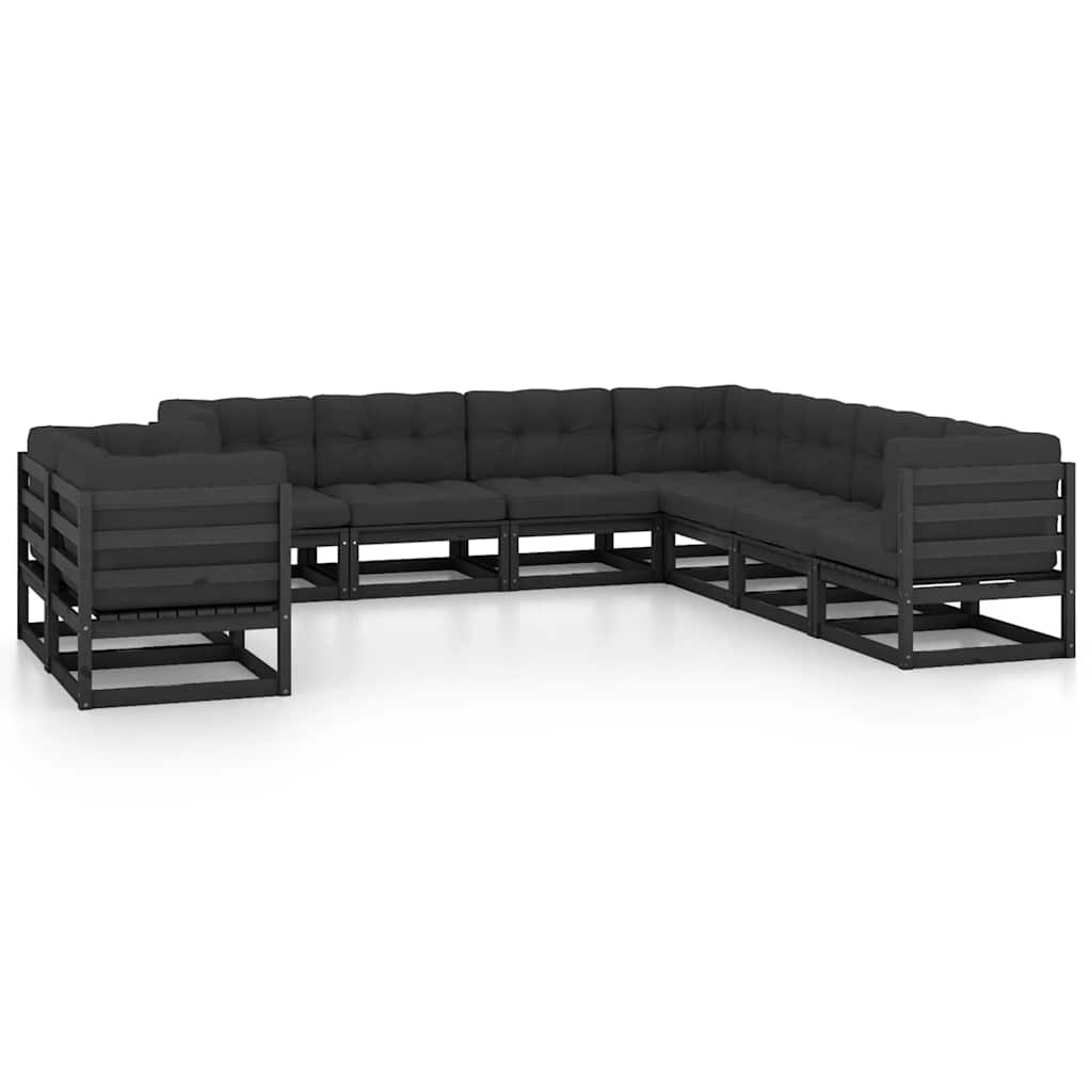 vidaXL 9-piece Lounge Set Solid Pine Wood