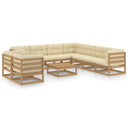 vidaXL 10-delige Loungeset massief grenenhout