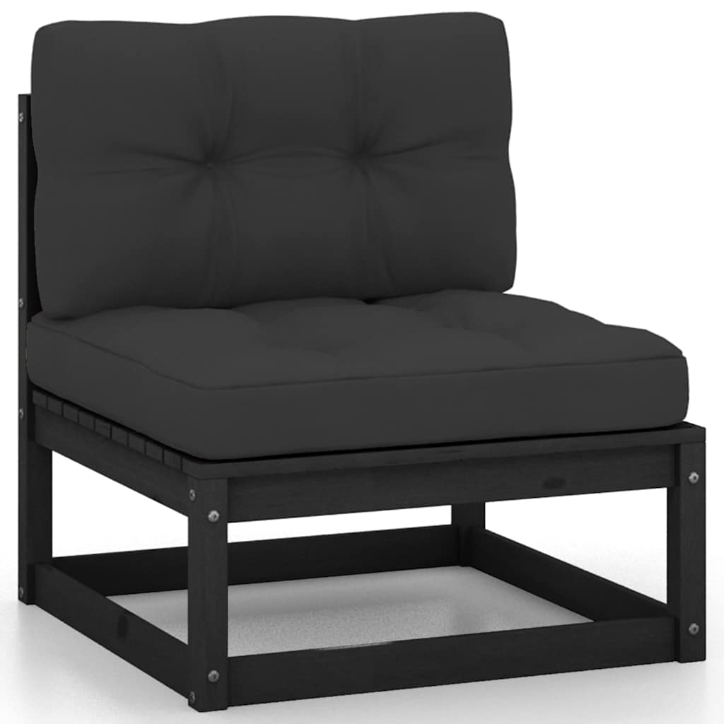 vidaXL 11-delige Loungeset met kussens massief grenenhout