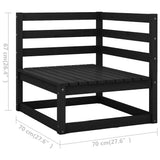 vidaXL 11-delige Loungeset met kussens massief grenenhout