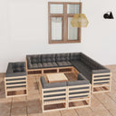 vidaXL 12-delige Loungeset massief grenenhout