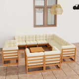 vidaXL 12-delige Loungeset massief grenenhout