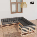 vidaXL 8-delige Loungeset massief grenenhout