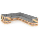 vidaXL 9-delige Loungeset massief grenenhout