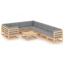 vidaXL 10-delige Loungeset massief grenenhout
