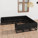 vidaXL 10-delige Loungeset massief grenenhout