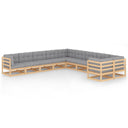 vidaXL 10-delige Loungeset massief grenenhout