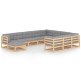 vidaXL 11-delige Loungeset massief grenenhout