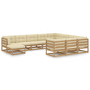 vidaXL 11-delige Loungeset massief grenenhout
