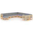 vidaXL 11-delige Loungeset massief grenenhout