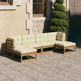 vidaXL 6-delige Loungeset massief grenenhout