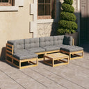 vidaXL 7-delige Loungeset massief grenenhout