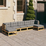vidaXL 7-delige Loungeset massief grenenhout