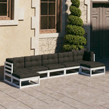 vidaXL 7-delige Loungeset massief grenenhout