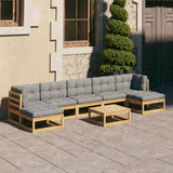 vidaXL 8-delige Loungeset massief grenenhout