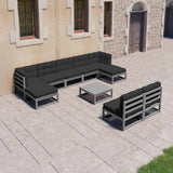 vidaXL 10-delige Loungeset massief grenenhout