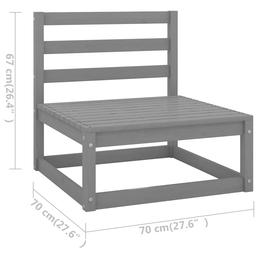 vidaXL 10-delige Loungeset massief grenenhout