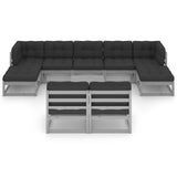 vidaXL 10-delige Loungeset massief grenenhout