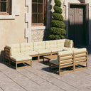 vidaXL 10-delige Loungeset massief grenenhout