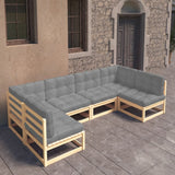 vidaXL 6-Piece Lounge Set Solid Pine Wood