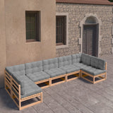 vidaXL 7-Piece Lounge Set Solid Pine Wood