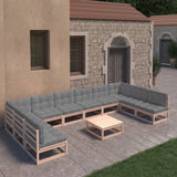vidaXL 11-delige Loungeset massief grenenhout