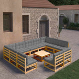 vidaXL 10-delige Loungeset massief grenenhout