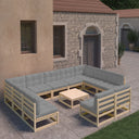 vidaXL 12-delige Loungeset massief grenenhout