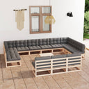 vidaXL 14-delige Loungeset massief grenenhout