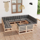 vidaXL 11-delige Loungeset massief vert