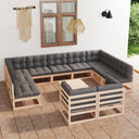 vidaXL 12-delige Loungeset massief grenenhout