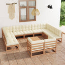 vidaXL 12-delige Loungeset massief grenenhout