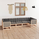 vidaXL 7-delige Loungeset massief grenenhout