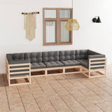 vidaXL 7-delige Loungeset massief grenenhout