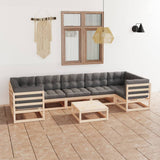 vidaXL 8-delige Loungeset massief grenenhout