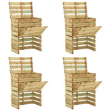 vidaXL Tuincompostbakken 2 st 80x50x100 cm geïmpregneerd grenenhout
