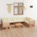 vidaXL 10-delige Loungeset massief grenenhout