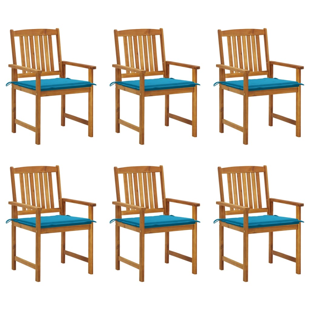 vidaXL Garden Chairs 2 pcs with Cushions Solid Acacia Wood