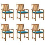 vidaXL Garden Chairs 2 pcs with Cushions Solid Acacia Wood
