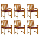 vidaXL Garden Chairs 2 pcs with Cushions Solid Acacia Wood