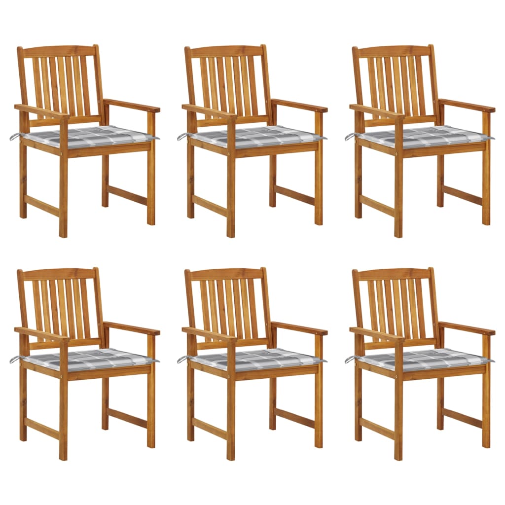 vidaXL Garden Chairs 2 pcs with Cushions Solid Acacia Wood